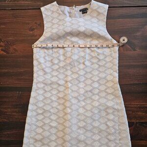 Theory Mayberry Haze sleeveless dress Size 4 Grey and white jacquard fabric